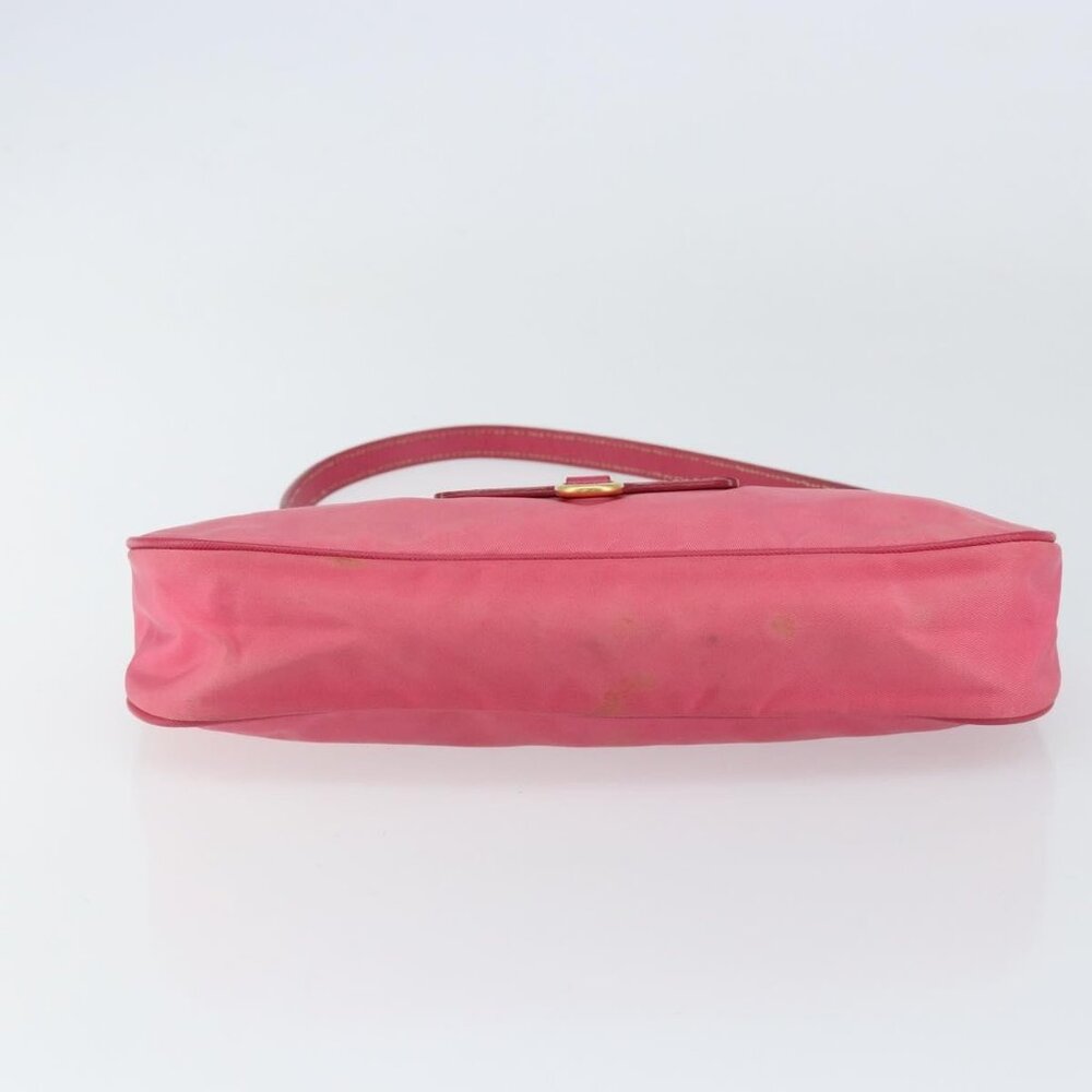 PRADA Shoulder Bag Nylon Leather Pink Gold Auth 155082 - Picture 6 of 16